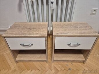 2x nočný stolík so šuflíkom  VxŠxH: 40x38,5x28cm