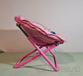 Detská skladacia stolička ružová