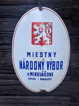 Smaltovaná ceduľa