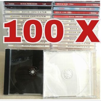100 x CD/DVD/Blu-ray obaly 10,4 mm - 1