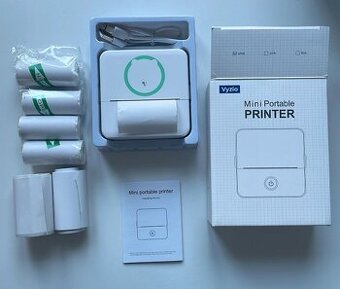 termo čierno-biela tlačiareň Vyzio Mini Portable printer