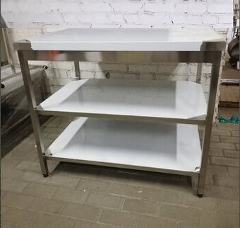 NEREZOVY PRACOVNY STÔL, S 2 POLICAMI