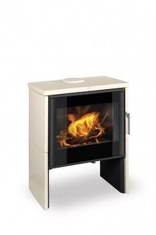 Krbové kachle RIANO N02, keramika biela lesklá