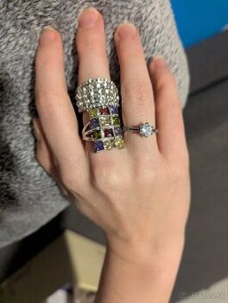 Prsten strieborny 8,7,6