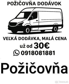 Požičovňa dodávok Trnava, Sereď, Galanta