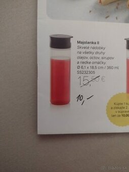 Tupperware - dopredaj výrobkov, nové