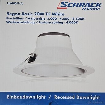 LIIM0011-A Segon Basic 20W CCT 3K 4K 6K UGR 19 230V 60° ECG