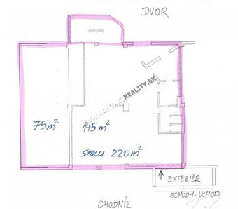 Prízemný obchodný priestor 220 m2 Staré mesto, Alvinczyho