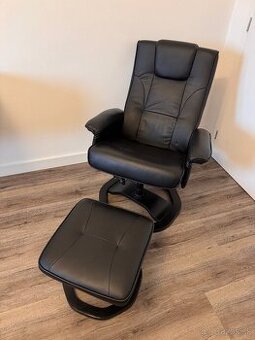 Masážne kreslo s podnožkou