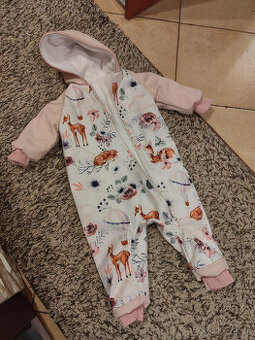 Zateplený softshelový overal veľkosti 80