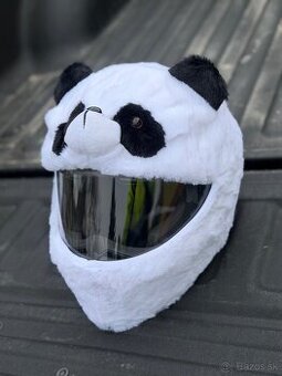 Plyšový návlek na helmu - Panda