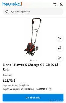 Nový rotavator na baterky Einhell