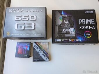 Combo MB + CPU 9700k + 32 GB RAM + 256 GB NVMe DISK + ZDROJ