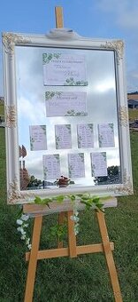 Uvitacia tabuľa/ zasadací poriadok/ kruhová fotostena