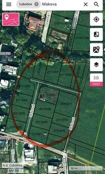Ľubotice pozemok: Makova ul., cena: 62990,-e,