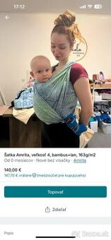 Šatka Amrita bambus ľan veľkosť 4