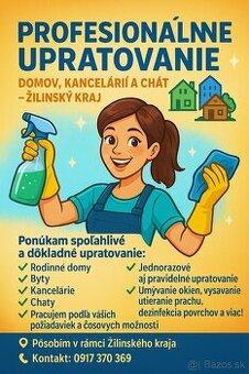 PROFESIONÁLNE UPRATOVANIE DOMOV A KANCELÁRIÍ – ŽILINSKÝ KRAJ