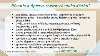 Kvalitné a originálne texty