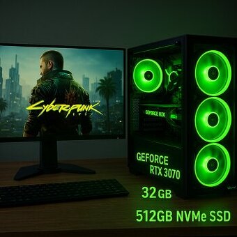 Herný výkonný PC – RTX 3070 Suprim/ Ryzen 7/32GB RAM/NVMe/DO