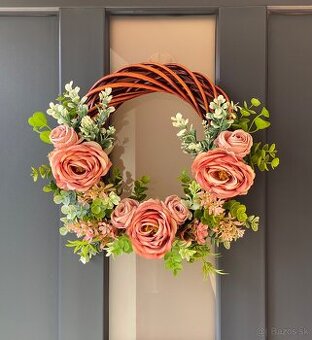 Letný veniec na dvere jarný celoročný venček LV4 - 1