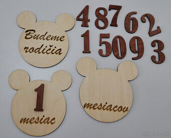 Miľníkové kartičky - drevené