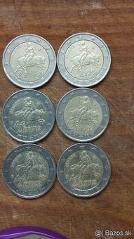 Predam 2eurove mince Grecko 2002 v hviezdicke S 6KUSOV
