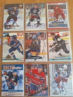 Hokejove karty,.kartičky.. autogramy