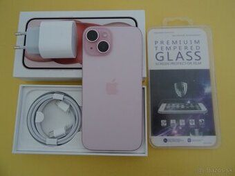 iPhone 15 128GB PINK - ZÁRUKA 1 ROK - PERFEKTNY STAV
