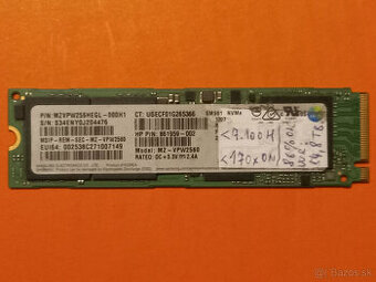 256GB SSD SAMSUNG SM961 (960 PRO OEM) M.2 PCIe Gen3 x4 NVMe