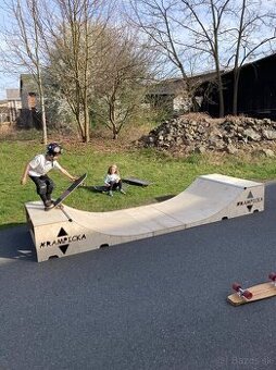 Prenosná drevená MINI RAMPA - skate, kolobežka, korčule