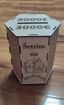 Motivačná pokladnička (3000€) "Šetrím na dúchodok"