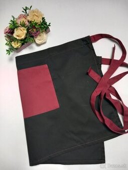 13-Zástera do pása čierno bordová /NOVA
