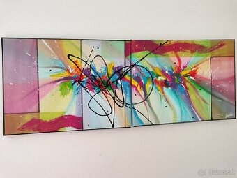 Ručne maľovaný obraz akryl