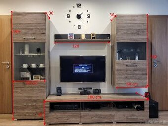 Obývacia zostava / TV nábytok – s osvetlením - REZERVOVANÉ