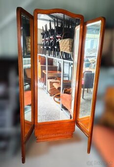 Starožitné zrkadlo s naklápacími bokmi