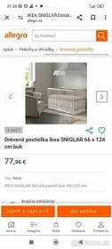 Detská postieľka IKEA Sniglar