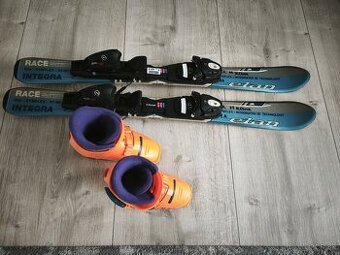 Detské lyže elán 90 cm + lyžiarky