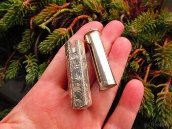 Staré strieborné púzdro na rúž, Ag 900