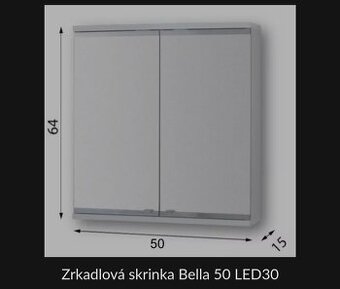 Kupelnove zrkadlo so skrinkou 50cm