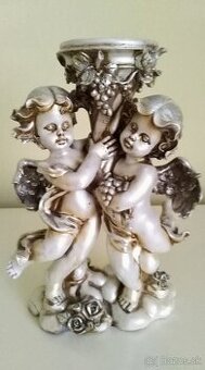 Svietnik Vintage s anjelmi