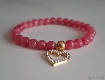 Jemný náramok zo 6mm rodonitu