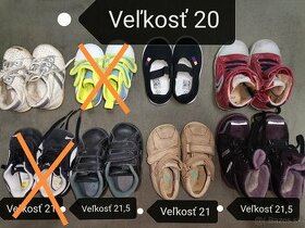 Detská obuv od novorodenca až po veľkosť 25