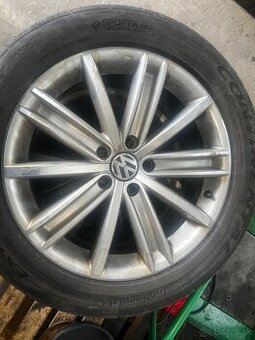 VW alu disky 18” s pneu Continental – sada 4ks