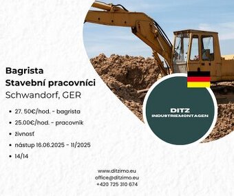 Práca v GER kúsok od CZ Bagristi a Stavební pracovníci