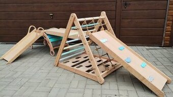3 stranný bukový Piklerovej trojuholník montessori
