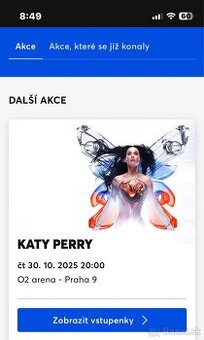 2 lístky na koncert Katy Perry