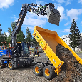 komplet 20t bagr Volvo EW160 tilt+2D nivelace /přívěs lopat