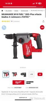 MILWAUKEE M18 FUEL SDS-plus vŕtacie kladivo