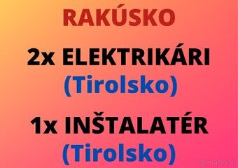 RAKÚSKO: 2 ELEKTRIKÁRI - INŠTALATÉR