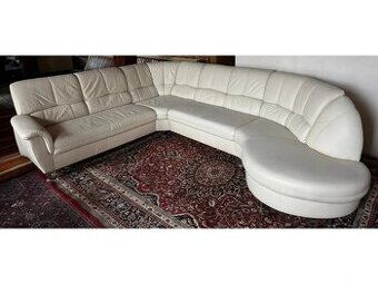 Rohová kožená sedací souprava, 3302
